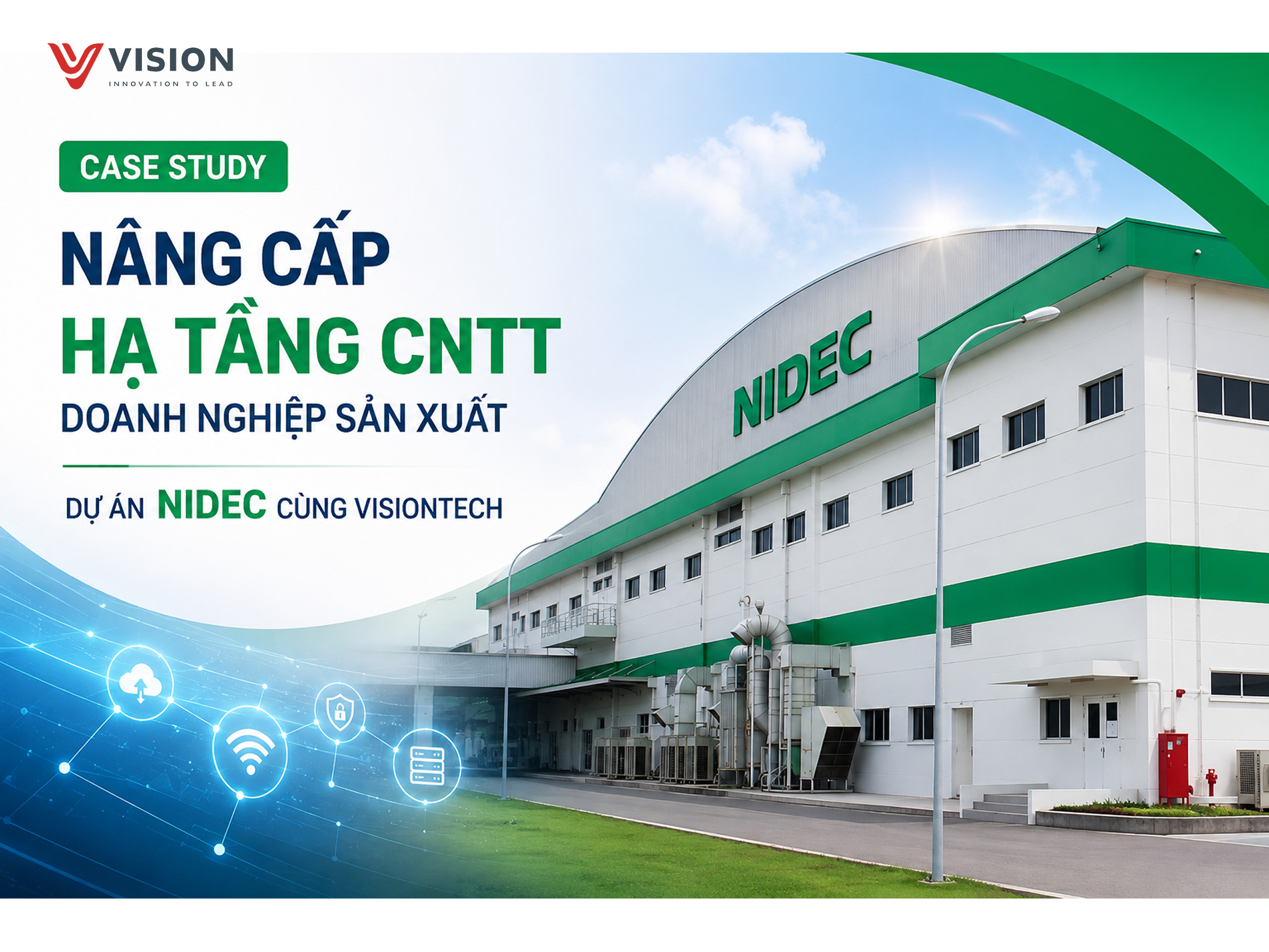 NIDEC nâng cấp hạ tầng CNTT cùng Visiontech